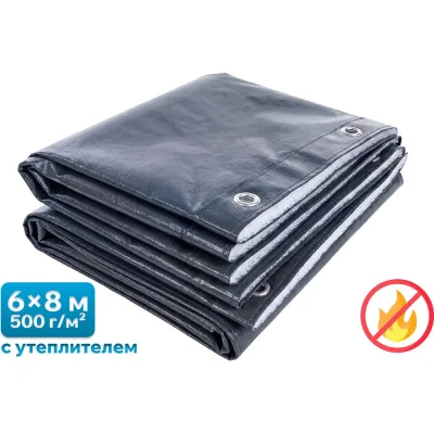 Тент ПВХ негорючий с утеплителем Sebmet 6х8 м (500-550 гр/м2) (48 м2) TD079150068П