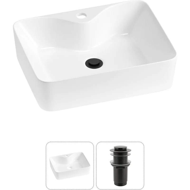 Комплект Wellsee 2 в 1 Lavinia Boho Bathroom Sink накладная раковина 48x37 см 20215256R