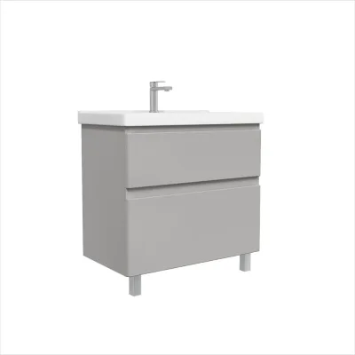 Тумба напольная Sanstar Riana 80 с раковиной Фест 80 (комплект) для ванной комнаты, Грей 551.1-1.4.1.КФЕС