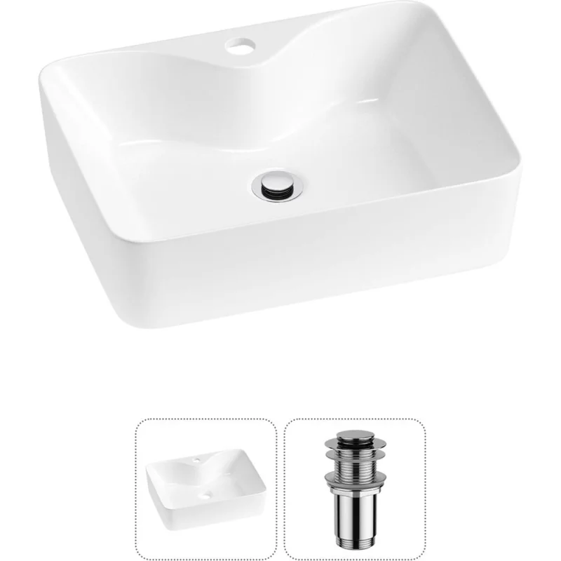 Комплект Wellsee 2 в 1 Lavinia Boho Bathroom Sink накладная раковина 48x37 см 20215255R