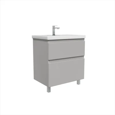 Тумба напольная Sanstar Riana 70 с раковиной Фостер 70 (комплект) для ванной комнаты, Грей 550.1-1.4.1.КФОС