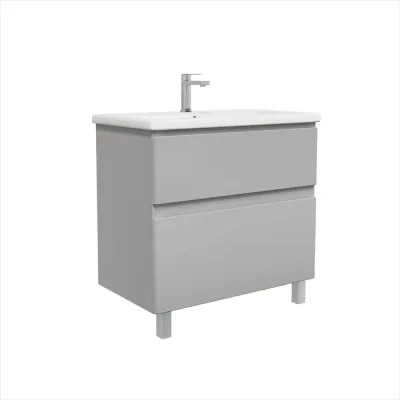 Тумба напольная Sanstar Riana 80 с раковиной Como 80 (комплект) для ванной комнаты, Грей 551.1-1.4.1.ККОМ