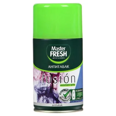 Сменный баллон освежителя воздуха Master Fresh Fusion Антитабак, 250 мл 250739