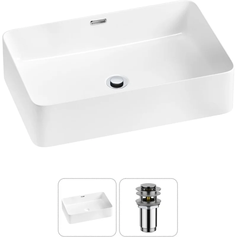 Комплект Wellsee 2 в 1 Lavinia Boho Bathroom Sink накладная раковина 60x39 см 20215239R