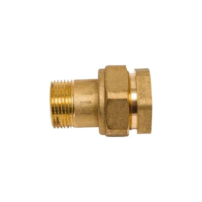 Сгон американка ELSEN Metalit прямой, НВ, 3/4", 3/4", латунь, с плоским уплотнением EBF26.34