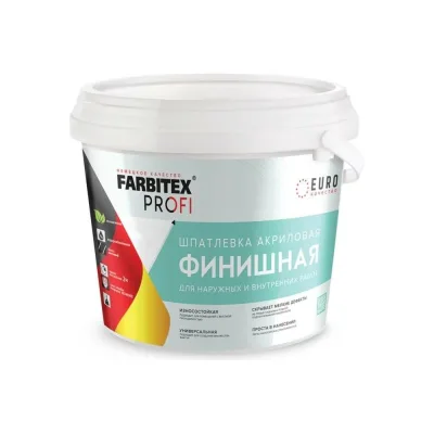 Акриловая финишная шпатлевка Farbitex для наружных и внутренних работ 4300008122