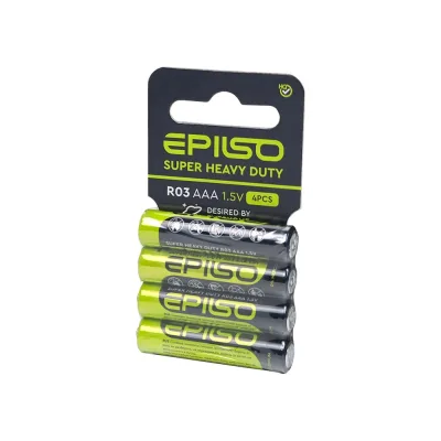 Элементы питания Epilso солевой r03/aaa 4 shrink card 1.5v EPB-R03-4SC