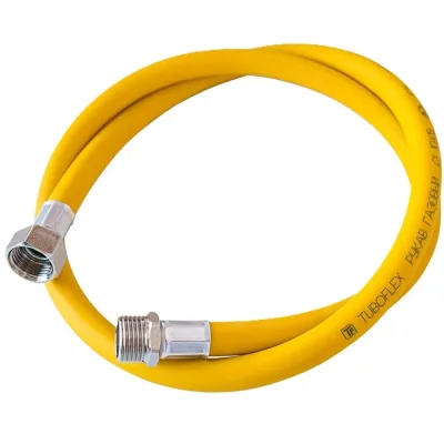 Шланг для газа ПВХ армированный Tuboflex 1/2 НР(ш) х 1/2 ВР(г) 50 см желтый