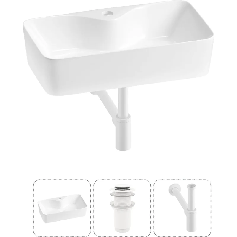 Комплект 3 в 1 Wellsee Lavinia Boho Bathroom Sink накладная раковина 54x30 см 3331110 20215278R