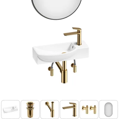 ΠΠΎΠΌΠΏΠ»Π΅ΠΊΡ Wellsee 6 Π² 1 Lavinia Boho Bathroom Sink Π½Π°ΠΊΠ»Π°Π΄Π½Π°Ρ/ΠΏΠΎΠ΄Π²Π΅ΡΠ½Π°Ρ ΡΠ°ΠΊΠΎΠ²ΠΈΠ½Π° 50x24 ΡΠΌ 20219669R