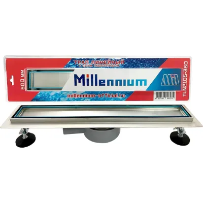Душевой Трап (лоток) Millennium нерж. сталь, поворотн., комбинир.затвор, 80см TRENDY, под плитку TLN2108-360 УТ000045050