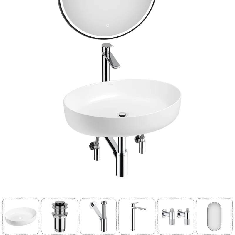 Набор Wellsee 6 в 1 Belle Spa 3.0 накладная раковина 55x41 см 20218489R