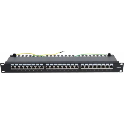 Экранированная патч-панель Advant категория 6а, 24 порта, 1U, 19", ADV6a-FPNL241U