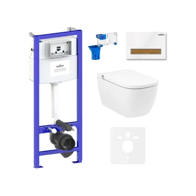 Инсталляция с умным подвесным унитазом Lavinia Boho Smart V-Clean в комплекте 7 в 1 87561134