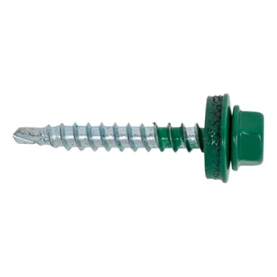 Кровельный саморез Rizzel 4,8x19 RAL 6029 сверло №2, 400 шт 00000342027