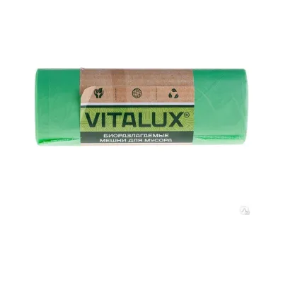 Мешки для мусора зеленые VitaLux БИО (20 шт; 60 л; 58х68 см; 10 мкм) Концепция Быта 1275