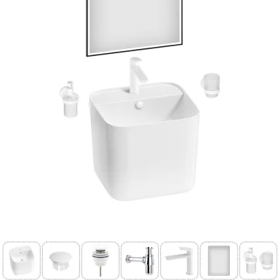 Набор Wellsee 7 в 1 M1 Limited Edition подвесная раковина 45x42 см 20219076R