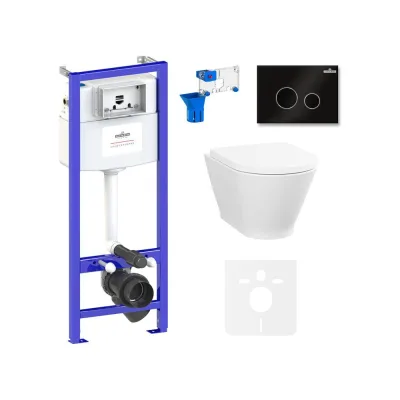 Инсталляция с подвесным унитазом комплект 7 в 1 Lavinia Boho Elegant Rimless 87561099