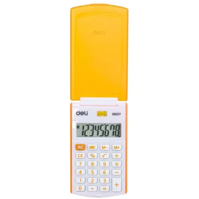Калькулятор карманный оранжевый 8-разр. DELI E39217-orange