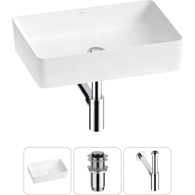 Набор Wellsee 3 в 1 FreeDom 2.0 накладная раковина 50x34 см 20214459R