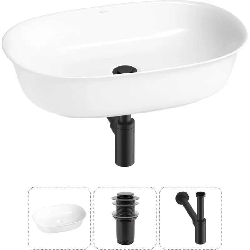 Набор Wellsee 3 в 1 Brillant iCon накладная раковина 60x40 см 20214648R