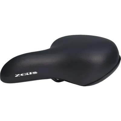 Седло ZEUS Z-9050 City Bike 245x205mm, рельсы сталь, черное, 520гр HD00000840