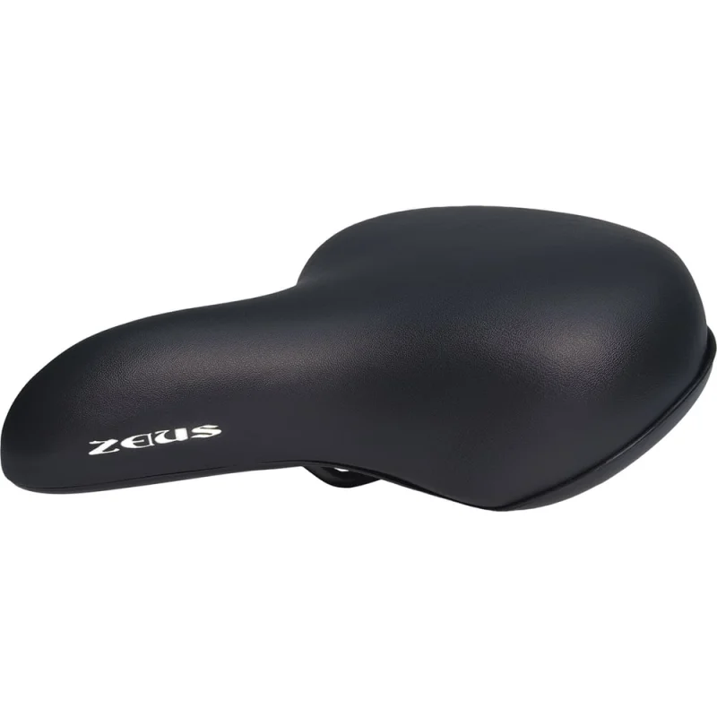 Седло ZEUS Z-9050 City Bike 245x205mm, рельсы сталь, черное, 520гр HD00000840