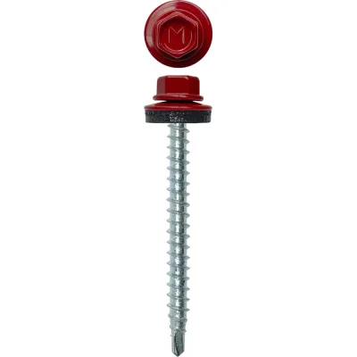 Кровельный саморез Daxmer 4,8х50 RAL 3011 сверло №1, 150 шт 00000304039