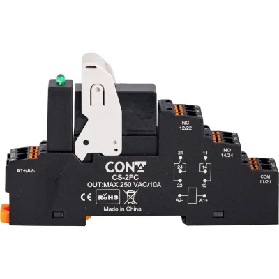 Двухконтактный релейный модуль CONTA CR-024-2FC-10, 15 ММ, 24VDC (упак 10 шт) 00-00013118