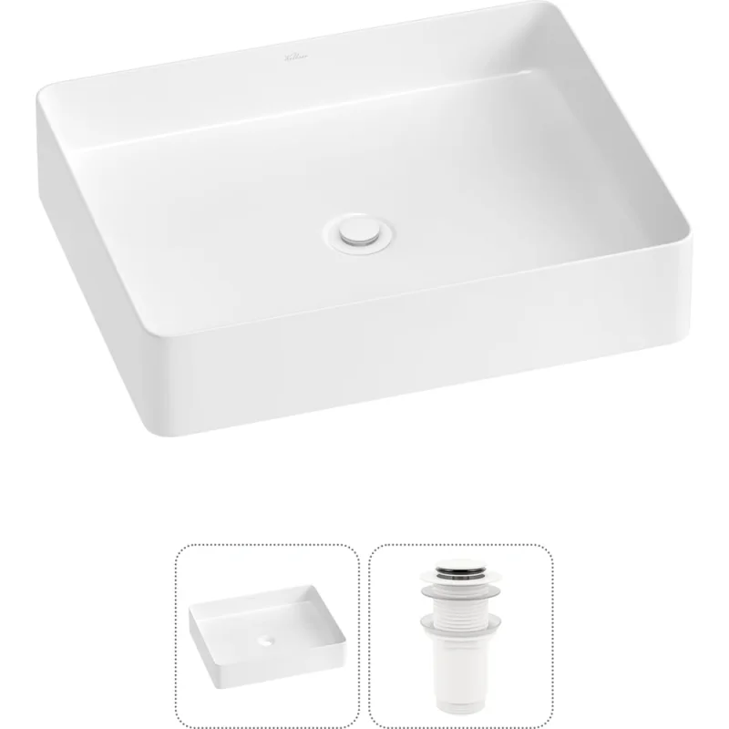 Набор Wellsee 2 в 1 FreeDom 2.0 накладная раковина 51x40 см 20214490R