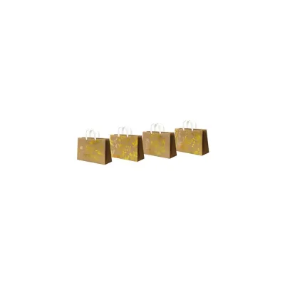 Пакет подарочный Золотая сказка набор 4 шт, 27х20х11 см, Shiny Kraft, фольга, 592436