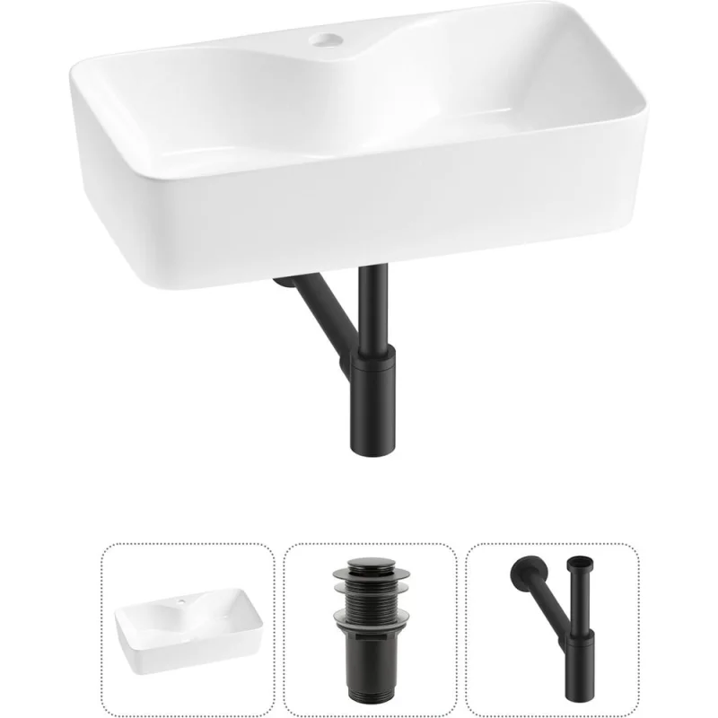 Комплект Wellsee 3 в 1 Lavinia Boho Bathroom Sink накладная раковина 54x30 см 20215276R