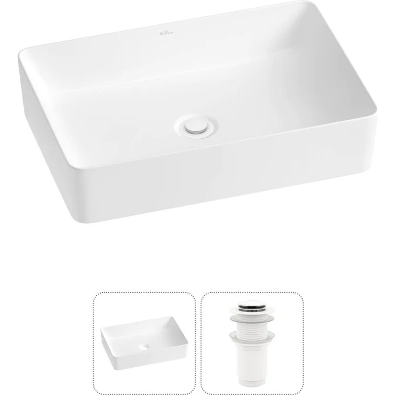 Набор Wellsee 2 в 1 FreeDom 2.0 накладная раковина 50x34 см 20214458R