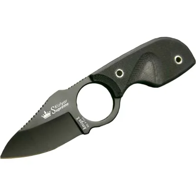 Туристический нож Kizlyar Supreme Amigo X сталь AUS-8, Black Titanium, рукоять из черного G10 4650065056038