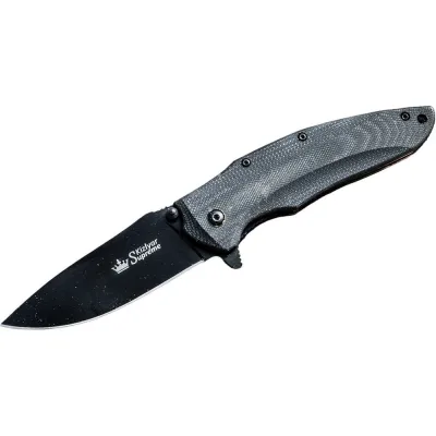 Складной нож Kizlyar Supreme Zedd cталь AUS-8 Black Titanium рукоять из G10 4650065054430