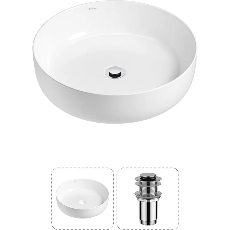 Набор Wellsee 2 в 1 Belle Spa 3.0 накладная раковина 44x44 см 20212633R