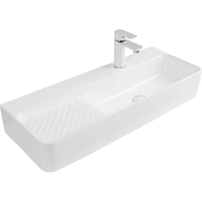 Раковина керамическая подвесная Aquanet COMFORT-5 800x305x130 с отв.под смеситель, белый (326055) 00326055