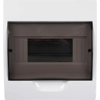 Щит распределительный бокс модульный навесной Jazzway PDB/W 1008 белый с прозрачной крышкой 8 модулей (ЩРН-П-8) IP41, 5071667