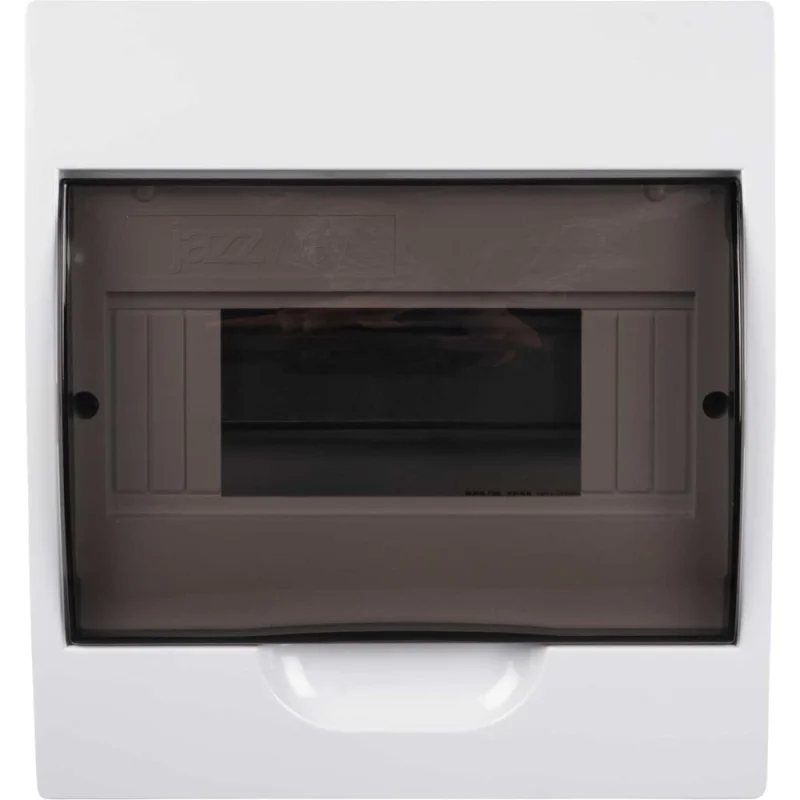 Щит распределительный бокс модульный навесной Jazzway PDB/W 1008 белый с прозрачной крышкой 8 модулей (ЩРН-П-8) IP41, 5071667