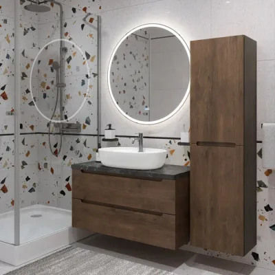 Тумба подвесная со столешницей и накладной раковиной BelBagno ETNA 100 ETNA100RW-KEPMNO-1346-SET