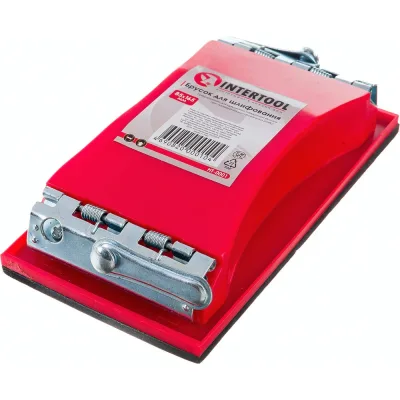 Брусок для шлифования INTERTOOL 85х165мм, металлический зажим HT-0001