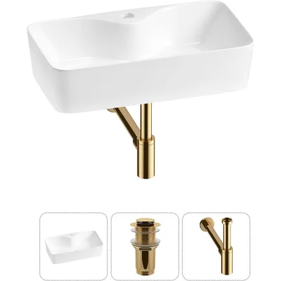 Комплект Wellsee 3 в 1 Lavinia Boho Bathroom Sink накладная раковина 54x30 см 20215277R