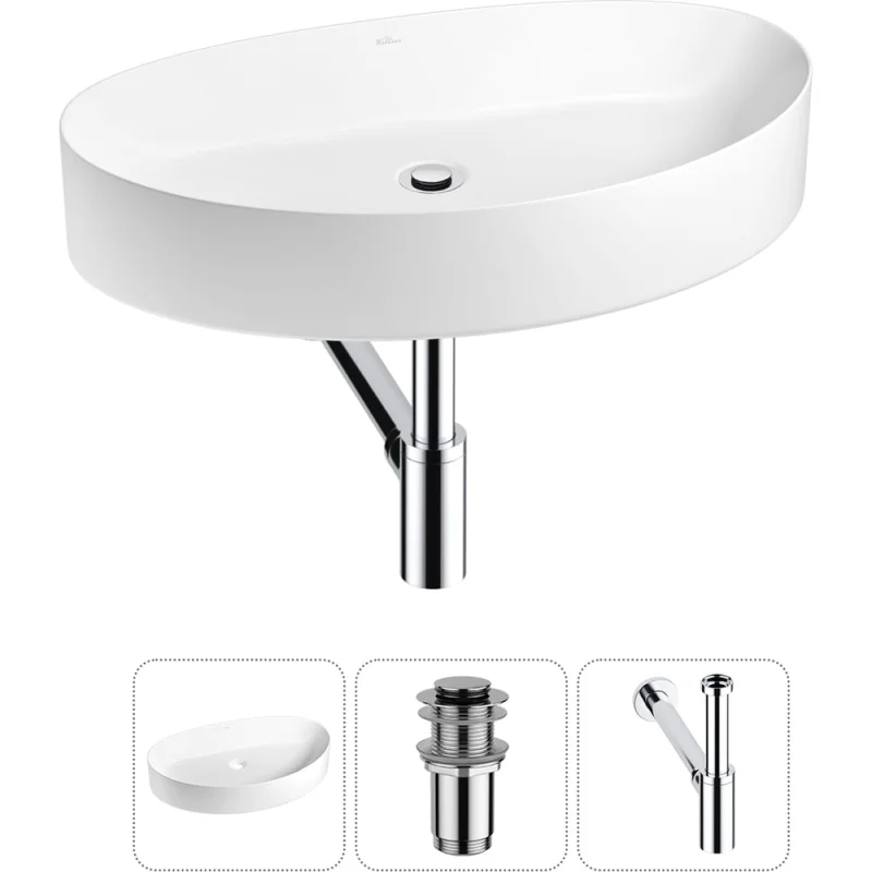 Набор Wellsee 3 в 1 Belle Spa 2.0 накладная раковина 64x40 см 20212609R