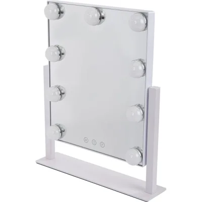 Зеркало с подсветкой BRABIX  9 LED-ламп, 3 режима свечения, 25x30 см, 220V 609335