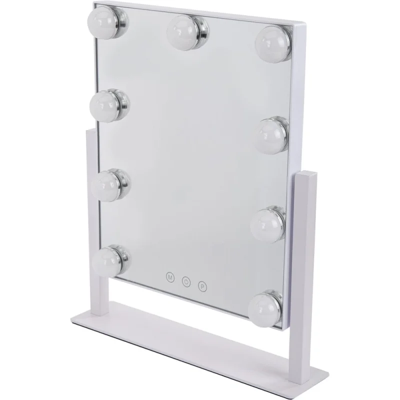 Зеркало с подсветкой BRABIX 9 LED-ламп, 3 режима свечения, 25x30 см, 220V 609335