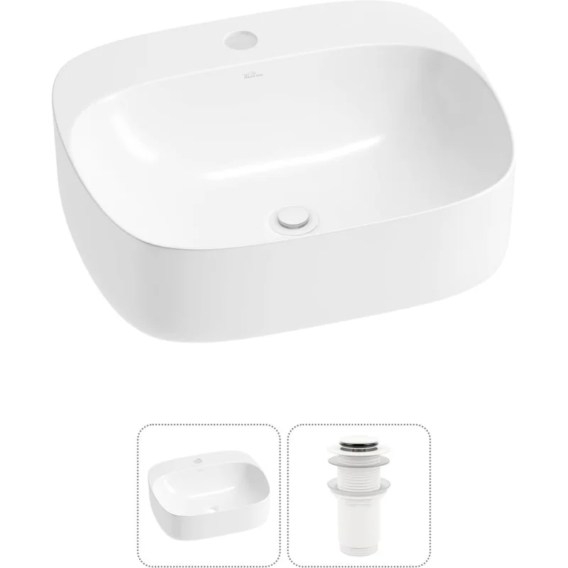 Набор Wellsee 2 в 1 Ideal накладная раковина 50x42 см 20214098R