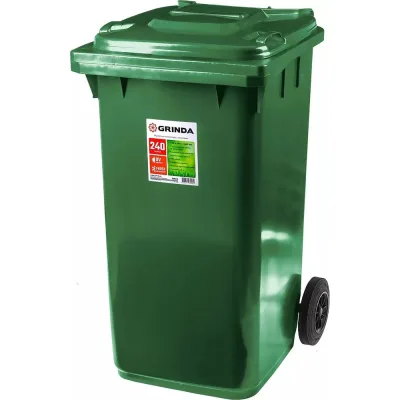 Мусорный контейнер GRINDA МК-240 с колёсами, 240 л 3840-24