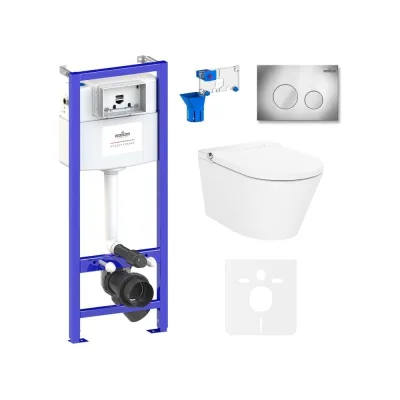 Инсталляция с умным подвесным унитазом Lavinia Boho Smart V-Clean в комплекте 7 в 1 87561151