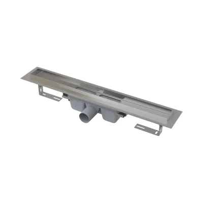 Водоотводящий желоб с порогами для цельной решетки Alcadrain APZ6S-650 Professional 00066085