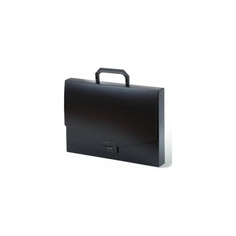 Пластиковый портфель BRAUBERG Energy А4 330х256х32 мм, без отделений, черный 221202